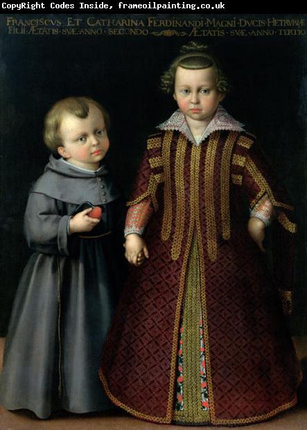 Cristofano Allori Portrait of Francesco and Caterina Medici